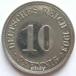10 Pfennig 1903 G En Proof Très Rare