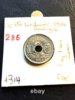@ 10 centimes 1914 Lindauer C°° souligné 1914 Très Rare