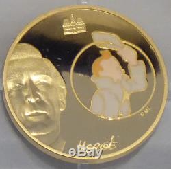 10 euro France BE 2007 OR Hergé TINTIN (985 ex.) Très RARE (1/4 oz Gold PP)