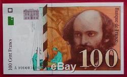 100 Francs Cézanne 1997 Neuf Lettre A Très Rare