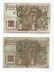 100 Francs Jeune Paysan 7.1.1954 Filigrane Normal Et Inversé Tres Rare