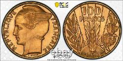 100 Francs or Bazor 1935 Paris Flan Bruni Proof PCGS PR64 très rare
