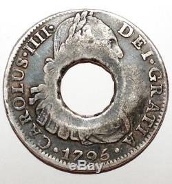 11 Bit Dominica piece 8 Reales 1795 avec contre-marque argent tres rare