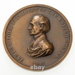 1845 James K. Polk Paix Médaille, Très Rare