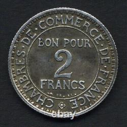 (1851) Tres Tres Rare (r3+) Monnaie (essai Argent) Bon Pour 2 Francs 1920