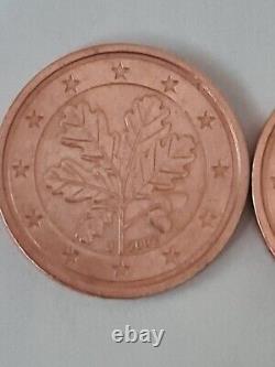 2 Centimes Allemagne 2002 J les 2 Variantes Très Très Rare A Avoir