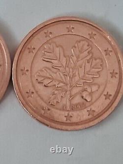 2 Centimes Allemagne 2002 J les 2 Variantes Très Très Rare A Avoir