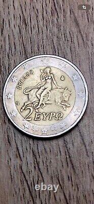 2? Grèce 2002, Fauté Très ancienne EXTRA RARE avec S dans l'étoile