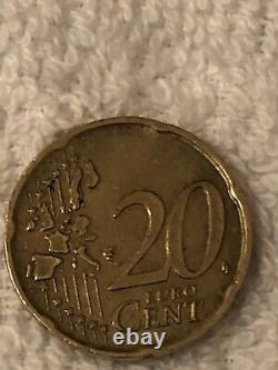 20 Centimes d'euros Italie 2002 Pièce très Rare