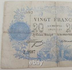 20 FRANCS BANQUE DE FRANCE 11 Mars 1873 TYPE 1871 Billet Très Rare CHAZAL