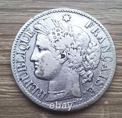 230 Pièce FRANCE Cérès 2 francs 1888 A Paris ARGENT Très Rare