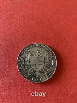 4 Franken francs suisse Chur argent 1842, très rare, voir descriptif