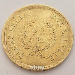 40 lire 1813 GIOACCHINO NAPOLEONE, Joachim Murat, Italia Oro, Très rare
