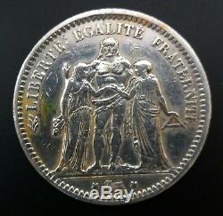5 Francs Hercule Camélinat 1871 A date espacée. Très rare
