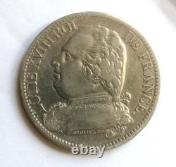 5 Francs Louis XVIII 1815 H La ROCHELLE très RARE TB/TTB