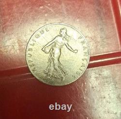 50 centimes de Franc Très RARE Argent Semeuse Année 1897 En SUP