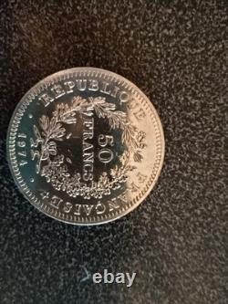 50francs Argent 1974 Ttb Avers De La 20francs Très Rare Voir Photos