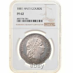 #906461 Monnaie, Haïti, Gourde, 1881, Très rare, NGC, PF62, SUP+, Argent, KMP