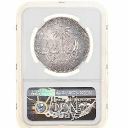 #906461 Monnaie, Haïti, Gourde, 1881, Très rare, NGC, PF62, SUP+, Argent, KMP