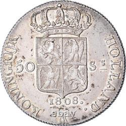 #908037 Monnaie, Pays-Bas, 50 Stuivers, 1808, Utrecht, Très rare, SPL+, Argent