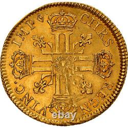 #908349 Monnaie, France, Double louis d'or au soleil, 1710, Reims, Très rare