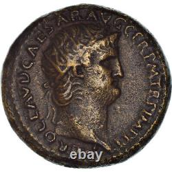 #908872 Monnaie, Néron, Dupondius, 66, Lyon Lugdunum, Très rare, TTB, Cuivre