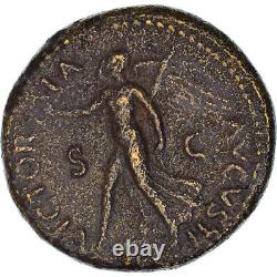 #908872 Monnaie, Néron, Dupondius, 66, Lyon Lugdunum, Très rare, TTB, Cuivre