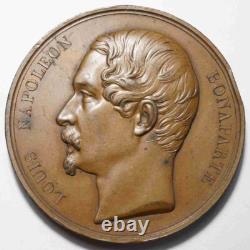 ALGERIE TRES RARE MEDAILLE STATUE MARECHAL BUGEAUD A ALGER 1852 (poinçon Main)