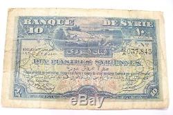 Ancien Billet Tres Rare -10 Piastres Beyrouth 1°/07/ 1920 Etat Courant