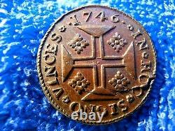 Angleterre Très Rare 1746 Pièce de Monnaie Poids Pour Portugais Or Pièces