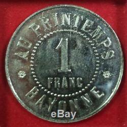 BAYONNE Monnaie / jeton de 1 franc Au Printemps 1902 TRÈS RARE Non répertorié
