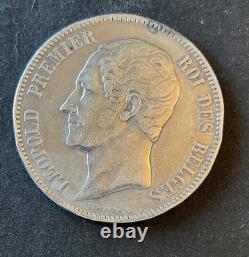 Belgique Léopold Ier Très Rare et 5 Francs 1858 Tirage 18.512 Exp. (2)