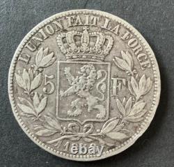 Belgique Léopold Ier Très Rare et Jolie 5 Francs 1858 Tirage 18.512