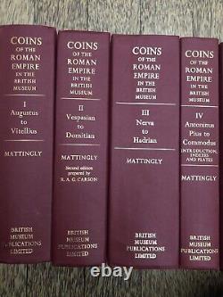 COINS OF THE ROMAN EMPIRE IN THE BRITISH MUSEUM, Très Rare, 8 Volumes