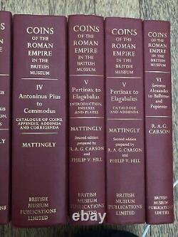 COINS OF THE ROMAN EMPIRE IN THE BRITISH MUSEUM, Très Rare, 8 Volumes