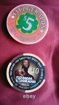 Casino Chip Mike Tyson Vs Holyfield Mgm Grand And Tyson Fitzgeralds Tres Rare