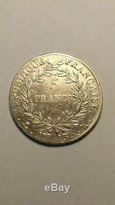 Cinq 5 francs Napoléon Ier Bonaparte An 13 L (Bayonne) TB+ TRÈS RARE