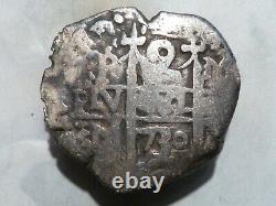 Cir1(547) Bolivie 2 Reales (argent) 1730 Colonial Coin Tres Rare