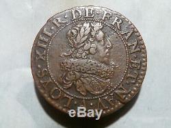 Cir2(899) Louis XIII Double Tournois 1629 A Tres Rare Qualite Sup