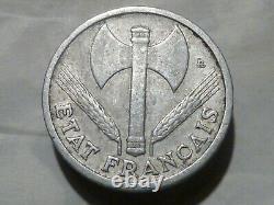 Cira(107)(1) 1 Franc Etat Francais 1943 (lourde) Tres Rare! Qualite Tb