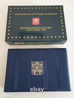 Coffret Euros Vatican Belle Epreuve 2014 très rare avec 1 pièce en argent