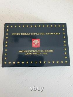 Coffret Euros Vatican Belle Epreuve 2014 très rare avec 1 pièce en argent