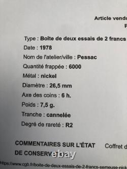 Coffret d essai de 2 fr 1 978 tres rare r2