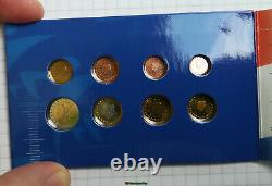 Coffret euro PAYS-BAS Mini BU 2002 Très rare 8 pièces 1 cent à 2 euros