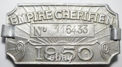 Colonies Maroc Tres Rare Plaque De Taxe 1950