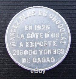 Côte d'ivoire Très Rare Médaille Alu sur le Chocolat 1925 Voir Descriptif
