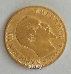 Demi NAPOLÉON III Or pièce 10 Francs 1860 BB. FDC très rare Monnaie collection