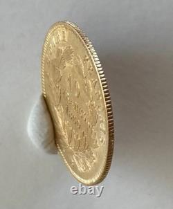 Demi NAPOLÉON III Or pièce 10 Francs 1860 BB. FDC très rare Monnaie collection