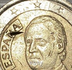 Deux Euros Espagne 2002 Très Fautée Rare