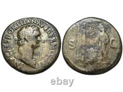 Domitien, sesterce, Rome, 85 après JC. Très rare! ROM 3884